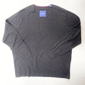 Tommy Bahama Cotton Cashmere Men's Gray Long Sleeve V-Neck Sweater XL Cozy Comfy